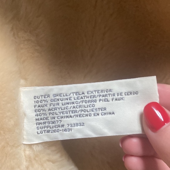 Beautiful St John’s Bay Pennylane Suede Large Tan 100% Leather Warm Winter Coat - Picture 11 of 11